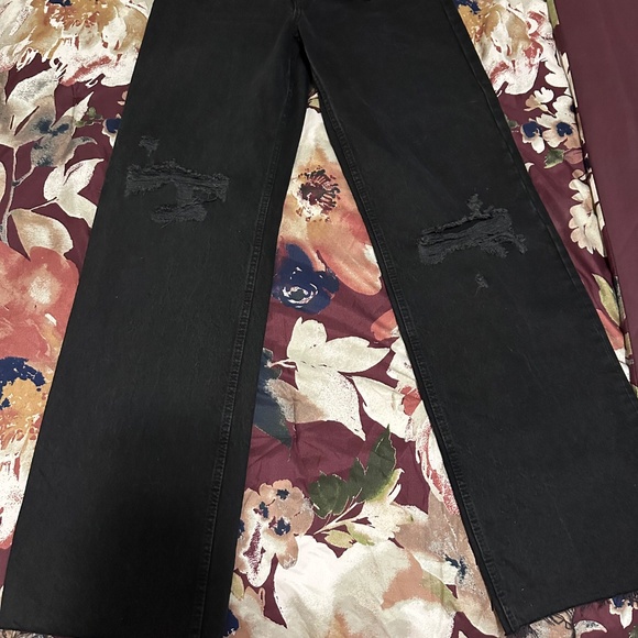 Zara high waist ripped wide leg jeans - Picture 4 of 4